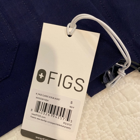 Figs Page Classic Scrub Jacket Navy Size S NWT - Picture 8 of 8
